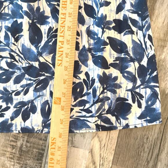 J. Jill Purejill Floral Sleeveless Tunic Top Small Tiered 100% Tencel Tank - Picture 8 of 10